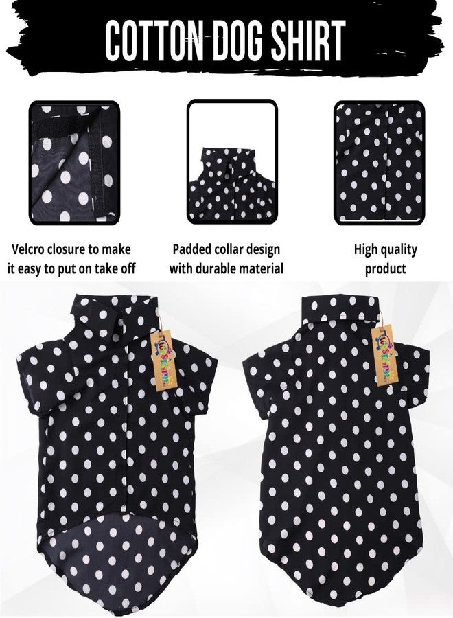 Western Era Cotton Printed Breathable Basic Vest Dog Shirt, Super Soft Shirt, Cute Lightweight Thin Shirt for Your Furries, Ultra Comfort Dog Apparel (Polka Black) (Large - 20inch) - Image 4